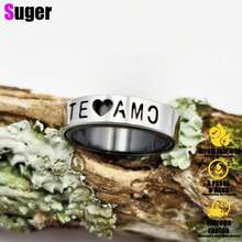 Engagement Rings I Love You Ring Silver Hollow Heart Diamond Dating Commitment - 銀色 - 查看 6