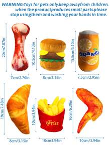 1 件猫/狗爱好者礼物和狗/猫妈妈爱宠物毛绒玩具，挤压声音模拟罐玩具，适合狗爱好者和狗妈妈爱和猫爱好者和猫妈妈爱，咀嚼和牙齿清洁，猫/狗爱好者礼物和狗/猫妈妈爱宠物用品 - 彩色 - 查看 3