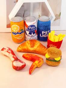 1 件猫/狗爱好者礼物和狗/猫妈妈爱宠物毛绒玩具，挤压声音模拟罐玩具，适合狗爱好者和狗妈妈爱和猫爱好者和猫妈妈爱，咀嚼和牙齿清洁，猫/狗爱好者礼物和狗/猫妈妈爱宠物用品 - 彩色 - 查看 8