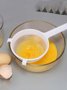 1 件装塑料豆浆过滤器细网过滤器、面粉筛、果汁和茶过滤器、厨房配件、手持式网状过滤漏斗 - 彩色 - 查看 9