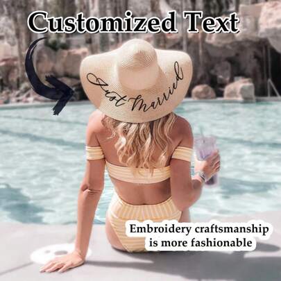 Personalisierter bestickter Outdoor Hut, modischer Strohhut für den Strand, personalisiertes Party Dekorationsgeschenk für Freunde & Familie, in mehreren Farben erhältlich, Dawg, Vintage, Lässig, Unisex, Hipster, Old Money für Teenager, Schüler der Sekundarstufe I und II, Studenten von Gymnasium und Universität, Erstis, Zweitsemester, Unterstufenschüler