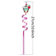 12 Stück wiederverwendbare Trinkhalme als Weihnachtsgeschenk Party, geformt wie Lebkuchenmännchen, Weihnachtsmann, Rentier, für Weihnachtsgeschenk Thema Party Zubehör, Feiertags Geschenke - Verschiedenfarbig - Übersicht 2