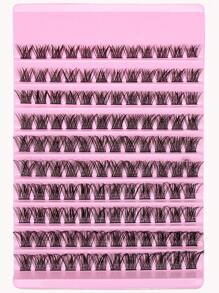 Wimperclusters 120 stuks Clusterwimpers 8-16mm Wispy Individuele wimpers Extensions Natuurlijke look Wimpers D-krul Fluffy Clusterwimpers DIY Wimperverlenging