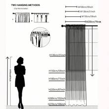 1 pieza Cortina translúcida de estilo japonés en color blanco, que hace de sombrilla, con aislamiento térmico, tela de gasa translúcida pero no transparente, adecuada para sala de estar, dormitorio, balcón, ventana de bahía, decoración del hogar, sin riel ni barra de cortina