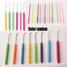 1套環形編織機工具套件，附鉤針和塑料針，4種尺寸（附件數量和顏色隨機） - 彩色 - 查看 10