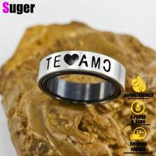 Engagement Rings I Love You Ring Silver Hollow Heart Diamond Dating Commitment - 銀色 - 查看 1