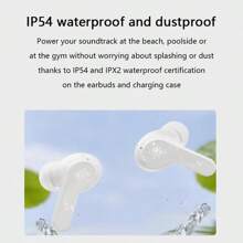 Original JBL WAVE BEAM Wireless Bluetooth Earphones Support JBL Headphones APP/32 H Playtime Vibe Beam TWS True Wireless Earbuds - White - View 9