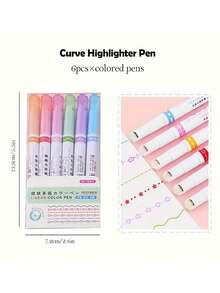 6pcs Multifunctional Writing Tools, Mixed Flower Shaped Fine Line Pens, Suitable For Notes & Markings, Essential Office Stationery - Multicolor - View 4