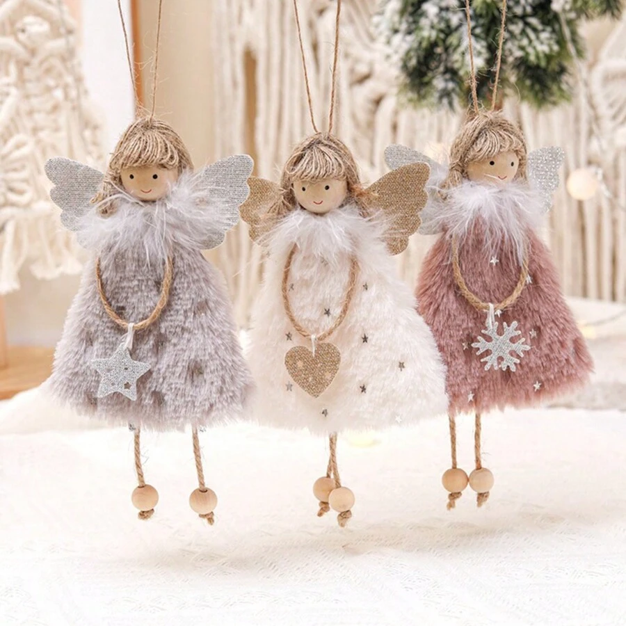 1pc Creative Christmas Decoration Angel Doll Hanging Ornament, Christmas Tree Pendant, Christmas Supplies - Multicolor - View 1