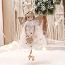 1pc Creative Christmas Decoration Angel Doll Hanging Ornament, Christmas Tree Pendant, Christmas Supplies - Multicolor - View 3
