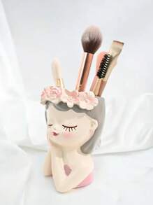 1 lọ đựng mỹ phẩm bằng nhựa hình cô gái dễ thương theo phong cách Bắc Âu, giá đựng cọ trang điểm INS, đồ trang trí nhà cửa, bình hoa phòng ngủ, quà tặng ngày lễ, quà sinh nhật, đồ dùng cho tiệc, quà tặng cho bạn gái, cho bãi biển ngày lễ, bộ sưu tập phòng tắm, bộ sưu tập phòng ngủ, dung tích lớn - Nhiều màu - Xem 7