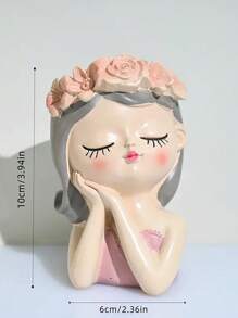 1 lọ đựng mỹ phẩm bằng nhựa hình cô gái dễ thương theo phong cách Bắc Âu, giá đựng cọ trang điểm INS, đồ trang trí nhà cửa, bình hoa phòng ngủ, quà tặng ngày lễ, quà sinh nhật, đồ dùng cho tiệc, quà tặng cho bạn gái, cho bãi biển ngày lễ, bộ sưu tập phòng tắm, bộ sưu tập phòng ngủ, dung tích lớn - Nhiều màu - Xem 6