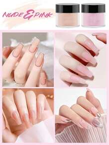 Kit d'ongles en acrylique - Poudre acrylique et set de pinceaux professionnels pour la décoration des ongles en acrylique pour extension des ongles pour les débutants DIY à la maison, poudre acrylique avec 3 pinceaux pour décoration des ongles et 2 gobelets/contenants pour nettoyer les pinceaux, outils pour la décoration des ongles, pour le salon de manucure, manucure à la maison