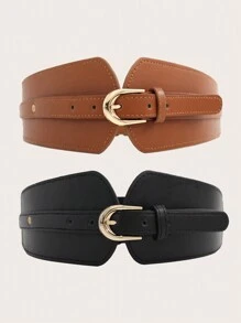 1pc Single-Buckle Women's Waist Belt For Dress, Daily Wear Halloween Summer, School