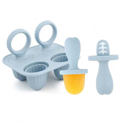 Silicone Baby Popsicle Mold, Teething Ice Lolly Maker, Ice Cream Mold, Teething Toy For Infant Food Supplement, Bite Toy