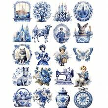 20 piezas/Set Pegatinas de loza vintage de 4 cm de colores para scrapbooking - Multicolor - Ver 3