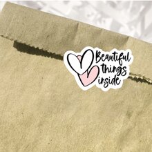 200 Labels On Roll, Beautiful Things Inside Sticker • Packaging Mail Labels • Small Businesses Shipping Supplies / Thanks For Your Order • Business Labels • Wedding Stickers 1.5x1" Back To School - Black - View 3