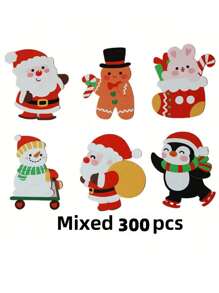 25pcs/50pcs/150pcs/300pcs Christmas Lollipop Decoration Cards, No Candy Included, Christmas Theme Creative Designs: Snowman, Gingerbread Man, Christmas Stocking, Santa Claus, Penguin Lollipop Cards, Christmas Party Decorations, Lollipop Paper Cards DIY Decor, Christmas Party Gifts & Supplies Christmas Christmas Decorations Christmas Pajamas Christmas Gifts Christmas Decor - Multicolor - View 26
