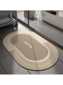 Alfombra de barro de diatomeas para baño, alfombra absorbente, alfombra de puerta de inodoro de secado rápido antideslizante, alfombra para los pies, alfombra de cocina, alfombra suave para el hogar y el baño, alfombra de baño, alfombra de exterior, alfombra de entrada, decoración de otoño, accesorios de baño, decoración de regreso a la escuela