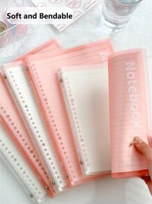 30 Sheets A5/B5 Light And Soft And Bendable Series Clear Notebook Suitable For Daily Study,School And Office Supplies Back To School - Multicolor - View 3