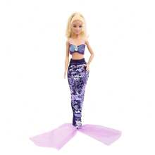 8pcs/Set Summer Doll Swimwear - 2pcs Random Bikini, 3pcs Mermaid Tail, 1pc Random Surf Board (Random Color: Blue, Purple, Pink), 2pcs Swim Ring - Fits 11.5-12 Inch Dolls (Doll Not Included) - Multicolor - View 5