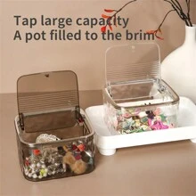 1 pieza Caja de almacenamiento de accesorios para el cabello de lujo y de moda para niñas, organizador de acrílico transparente para pinzas para el cabello, lazos para el cabello y diademas, joyero, estuche, soporte para brochas de maquillaje, soporte para brochas, organizador de perfumes, bolsa de almacenamiento, regalos para mujeres, regalos de Navidad, ideas de regalos para mujeres, decoración de habitación - Multicolor - Ver 7