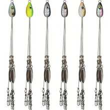 1 件装伞形钓组鱼饵，配有高性能柳叶刀片 - 逼真的海水钓鱼冒险 - 耐用的户外渔具 - 彩色 - 查看 10