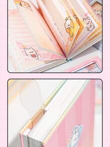 Capsule Machine Design Compact Interesting Mini Notebook, Motivational Text, Stylish Stress Relief Thick Notepad Back To School - one-size - View 8