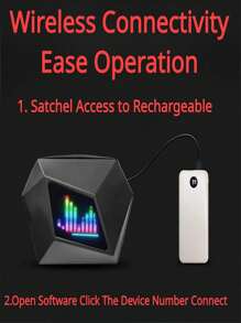 A Shoulder Bag Devil's Eye Sports Cool LED Light-Up DIY Monitor Waterproof Motorcycle Riding - Đen và trắng - Xem 7