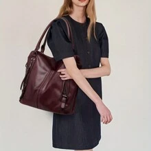 2PC Set Purses Tote Bag For Women, Handbags PU Leather Large Shoulder Bag,  Cow Pattern Work Bags With Multi-Pockets, Designer Hobo Satchel, Christmas Gift - Black - View 7