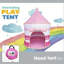 خيمة للعب الداخلي للأطفال على شكل قلعة - بيت لعب للأطفال من عمر 3 إلى 12 سنة، خيمة لعب من البوليستر بإطار من البي في سي، للأولاد والبنات للعب التخيلي، خيمة، خيمة أطفال، خيمة للتخييم، خيمة لعب، لعب خارجي، منزل لعب، خيمة أطفال، خيمة لعب، خيمة للتخييم