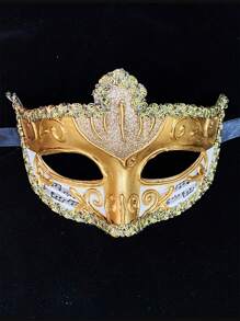 1 chiếc Mặt nạ nửa mặt cong cao 3D thủ công dành cho cả nam và nữ, thích hợp cho Halloween, lễ hội, tiệc tùng, biểu diễn - Thiết kế dày - nhiều màu - Xem 13