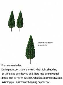 圣诞树摆件，采摘圣诞树，3个圣诞装饰，D型树，手工DIY多肉微型景观装饰仿真树，绿松，模型场景配件，适用于火车树，迷你森林，铁路景观，松树，建筑树，DIY景观，DIY果树 - 彩色 - 查看 12