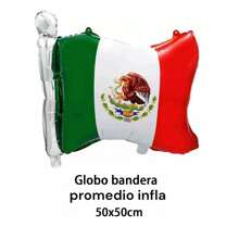 32cm+50cm Letrero Globo Viva Mexico Con Bandera De México Globo Película Aluminio Con Bandera De México 15 Septiembre Sala de estar decorada con globos desfile de globos Fiesta temática mexicana - A - Ver 5