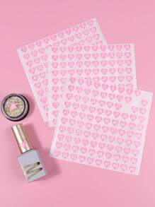 klimonla 2张美甲贴纸，包含数字、心形白色字母、数字、标签、指甲油贴纸、颜色代码、标签、美甲用品、美甲工具、美甲艺术工具、返校季、美甲、美甲工具（适用于贴片式美甲）