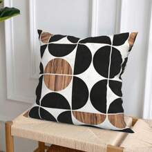 4 sztuki średniowiecznej poszewki na poduszki z połowy wieku nowoczesne betonowe słoje drewna poszewka na poduszkę czarno-biała poszewka na poduszkę wystrój domu poszewka na poduszkę jednostronna bez rdzenia poduszki