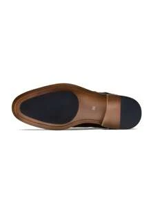 Men's Black Classic Brogue Wing Tip Lace Up Soft Round Toe Oxfords Formal Dress Shoes - 黑色 - 查看 8