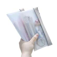 1 件装透明磨砂文具铅笔盒，大容量学生考试用笔袋 - 彩色 - 查看 10