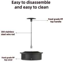 High Borosilicate Glass French Press Coffee Maker, Home Use Hand Drip Coffee Pot - Black - View 4