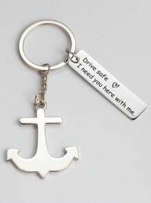 Personalized Custimized Drive Key Chains With Bar Pendant Stainless Steel Keychain Motorcycle, Car, Scooter, Aircraft, Truck, Steering Wheel, Compass Transportation Keychains BF Gift Husband