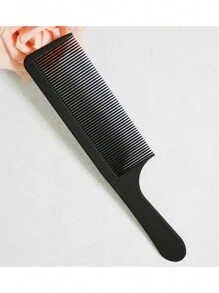 1pc Black Flat Top Hair Cutting Comb, Heat-Resistant Hair Cutting Tool, Anti-Static Hair Salon Comb For Hairdressers - Black - View 3