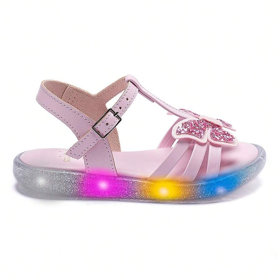 Girls' Butterfly Buckle Sandals - Màu Hồng baby - Xem 1