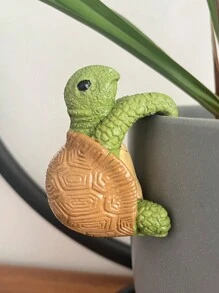 1只海洋動物玳瑁樹脂雕塑,適用於花園、庭院或盆栽懸掛飾品 - 彩色 - 查看 7