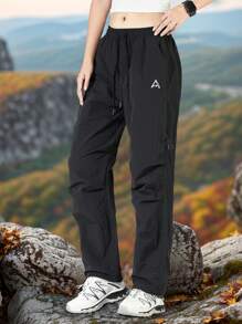 Quần chạy bộ Cargo Jogger nữ nhẹ, nhanh khô, quần đi bộ đường dài, quần tập luyện thể thao, quần dài leo núi, quần thể thao ngoài trời, quần thể thao nhanh khô, quần tập luyện thể thao ngoài trời ... chống nước - màu đen - Xem 6
