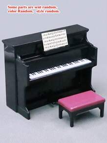 1 pièce Piano noir miniature de simulation, accessoires de maison de poupée 1:12, décoration de meubles miniatures réalistes DIY, couleur aléatoire, peut être facilement endommagé pendant l'expédition, jouets pour enfants, cadeau d'anniversaire, maison de poupée, meubles de maison de poupée, meubles de maison de poupée