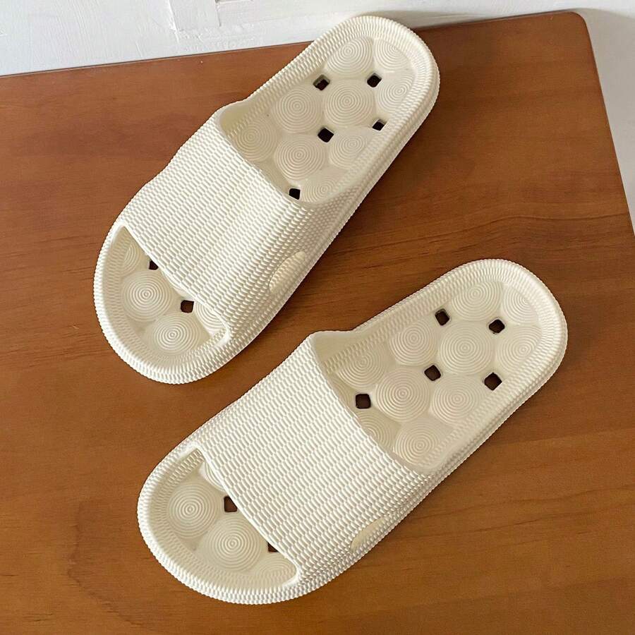 2024 Summer New EVA Bathroom Shower Slippers, Massage Bottom For Comfort And Health, Non-Slip Household Bathroom Shower Slippers, Simple INS Style
