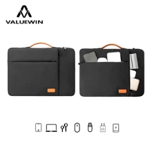 360° Protective Laptop Case Sleeve 15.6 Inch Computer Bag Notebook Bag Compatible With MacBook Pro 16, Asus Notebook, Side Open 13-14 Inch Messenger Bag With Handle - Black - View 2