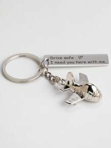 Personalized Custimized Drive Key Chains With Bar Pendant Stainless Steel Keychain Motorcycle, Car, Scooter, Aircraft, Truck, Steering Wheel, Compass Transportation Keychains BF Gift Husband