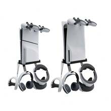 PS5 Console Wall Mount Bracket, PSVR2 Wall Bracket With Headphone & Controller Hook, Game Accessories