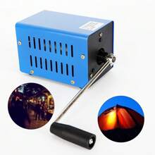 Household Outdoor Manual Hand Crank Generator 20W High Power Dynamo USB Charger - Blue - View 5